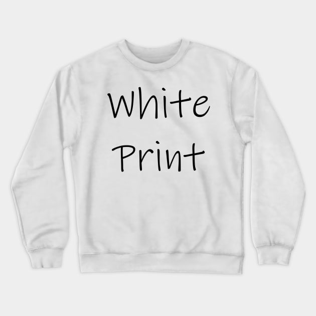 White Print Crewneck Sweatshirt by Magiliw